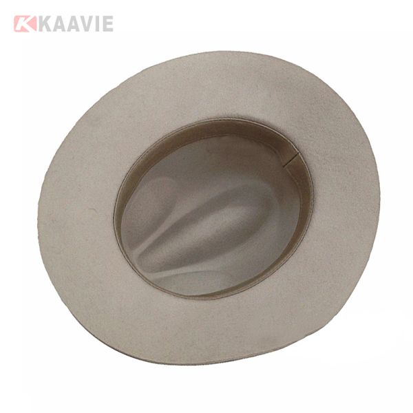 OEM cowboy fedora hats Custom mens 100% wool fedora oversized soft hats