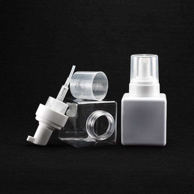 Custom 300ml 500ml Square Plastic Pump Bottles Pet Foam Cleaning Foam Pump Bottle