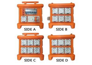 China 125A PE Electrical Distribution Box IP65 Waterproof Socket Box on sale