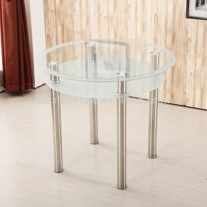 China Stylish Round Glass Coffee Table For Hotel / Restaurant / Banquet wholesale