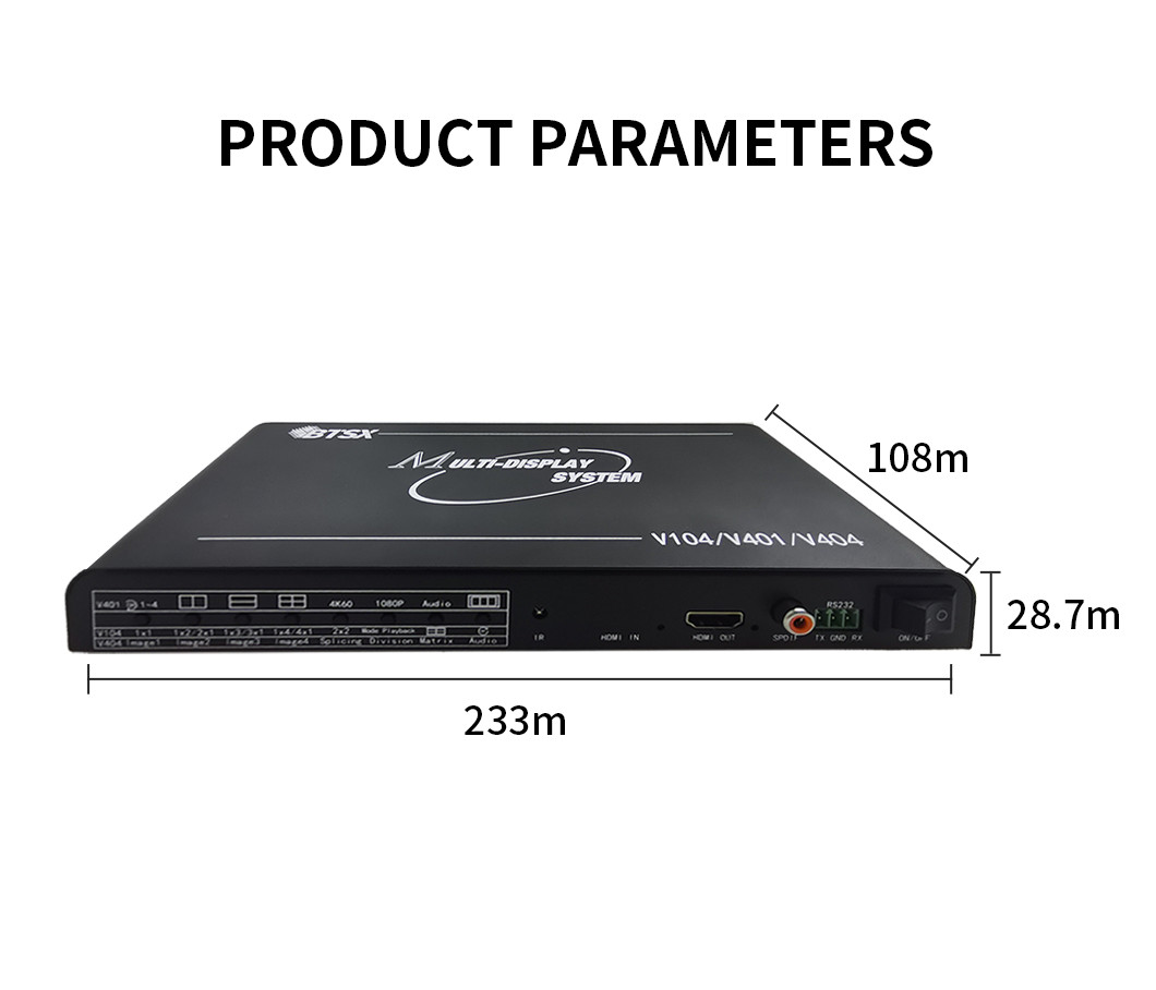 4K60 HDMI Multiview Monitor 1 Out 4 In HDMI Screen Splitter Multiviewer
