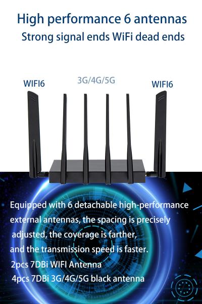 FCC CE 5G Wifi 6 Router MT7621 Router Dual Core Network Chip