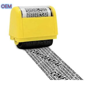 China Custom Office ID Guard Pre-Inked Roller Stamp OEM Design Identity Theft Protection Roller Stamp wholesale