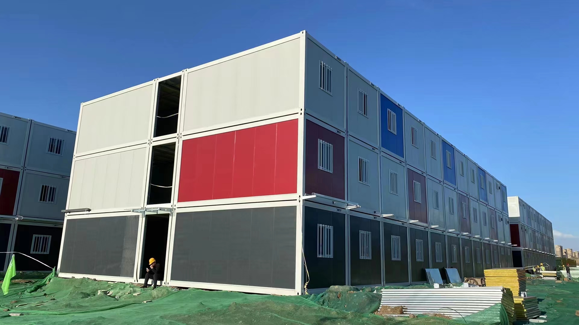 Customized Color Foldable Mobile Stackable Self Storage Container for Steel Material