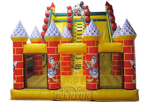 China Giant Inflatable Slide With Bouncer For Toddlers / Adults 10x6x6m wholesale
