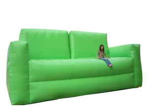 China Soft Green Inflatable Chair Sofa For Homes Use , Portable Inflatable Sofa Chair wholesale