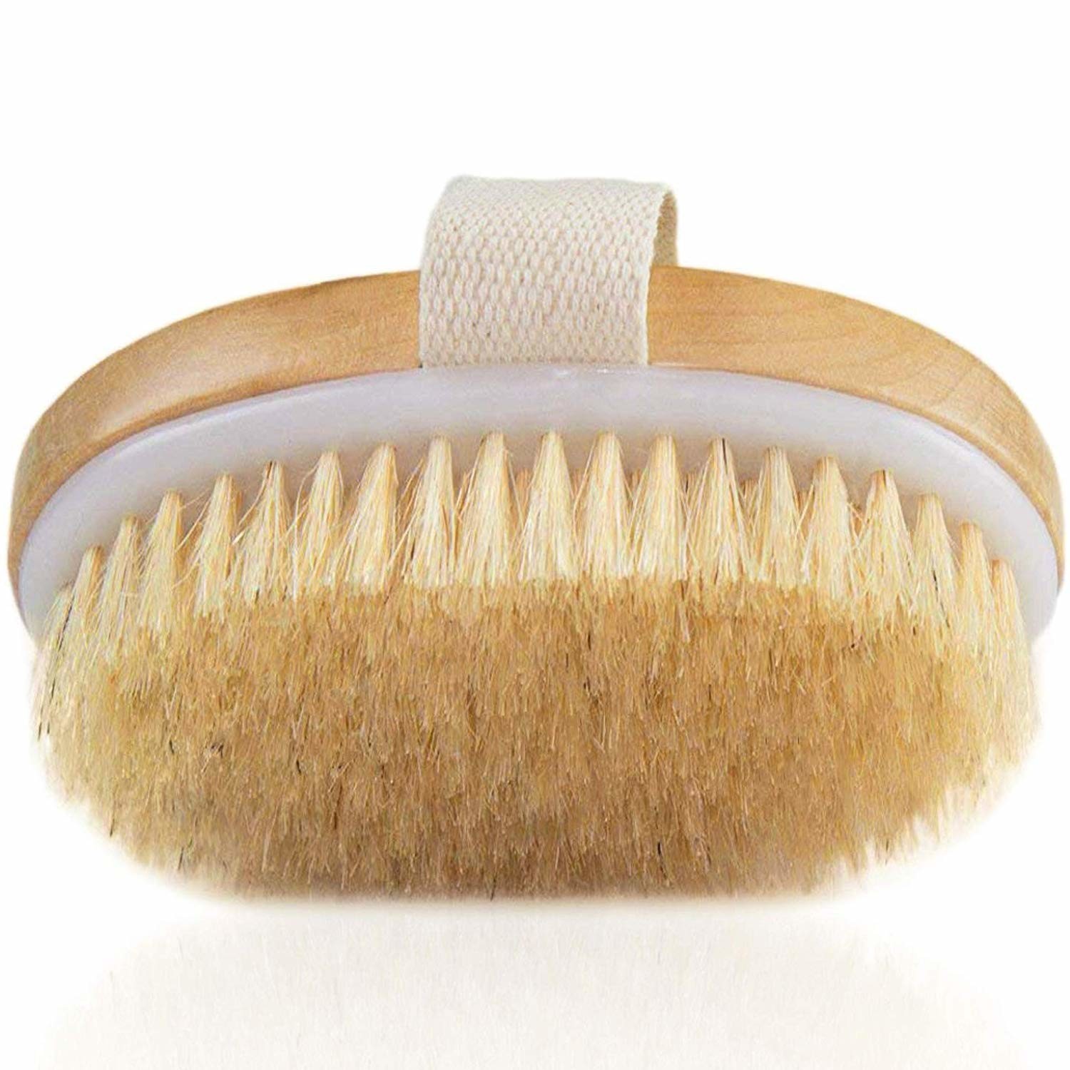 Spa Body Brush Soft Natural Bristle Shower Brushes Wooden Bath Shower Bristle Brush