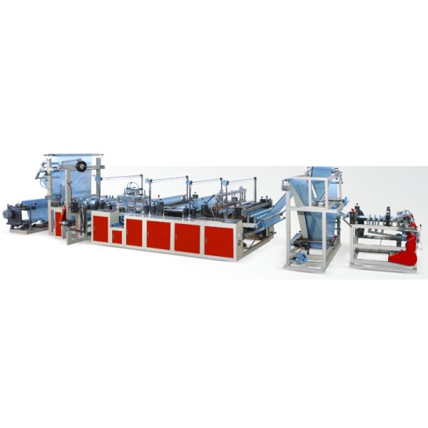 Computerized RDL Continuous Rolled Garbage Bag Making Machine Auto Ribbon