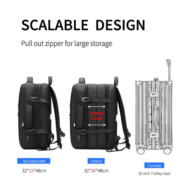 Customized Waterproof Business Backpack Multifunctional Travel Backpack Rainproof