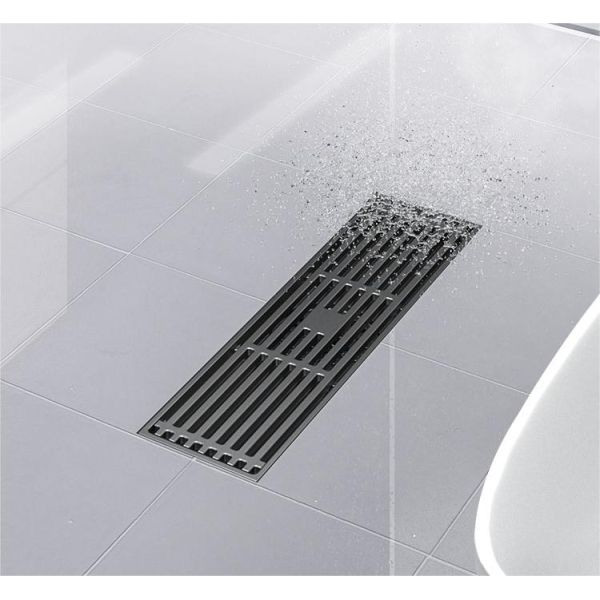 Deodorant Brass Shower Floor Drain Push Down Linear Channel For Plumbing System