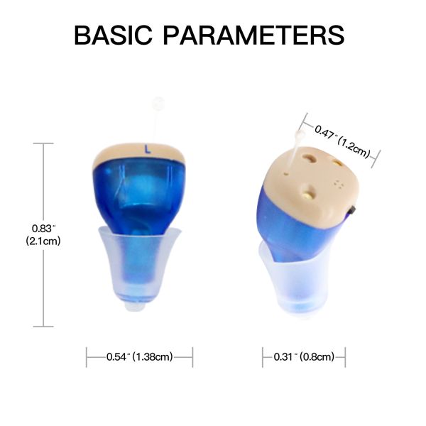 Rechargeable CIC Invisible Hearing Aid With Noise Reduction