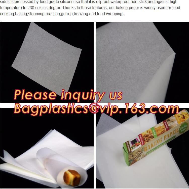 5M*37CM width non-stick silicone coated baking parchment paper,roasting paper for grill,line,cooking,BBQ bagplastics pac
