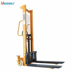 1000kg Hydraulic Manual Pallet Stacker , Material Handling Tools Easy Operation