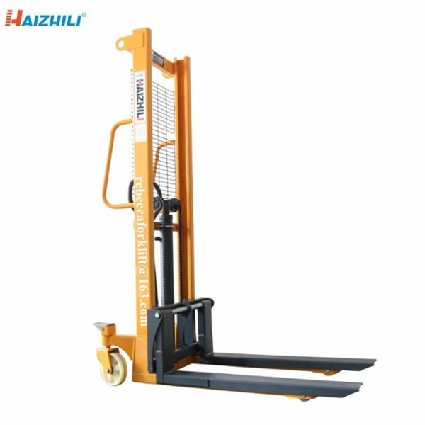 Quality 1000kg Hydraulic Manual Pallet Stacker , Material Handling Tools Easy Operation for sale
