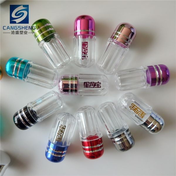 Aluminum Clear Pill Bottles Crown Cap For Single Capsule