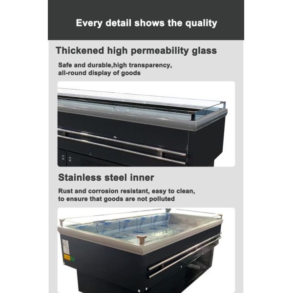 Horizontal Fruit Cooling Cabinet Vegetable Display Chiller For Supermarket