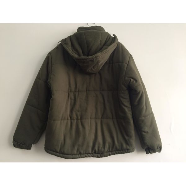 padded jacket, polar fleece jacket, olive green, S-3XL, padding and polarfleece lining, 023L