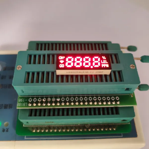 Bright Red 4-Digit LED Clock Display for Easy-Read Time on Home Appliances