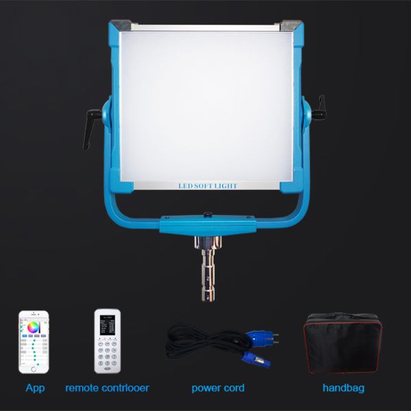 200w high power square LED flat panel light RGB light 2800-9900k suitable for live broadcast social media shooting fill light