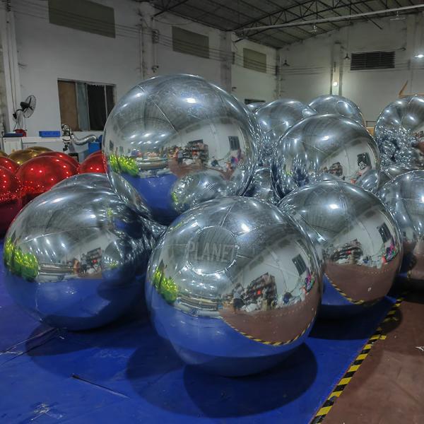 Quality Custom Giant Decorative Inflatable Mirror Sphere Large Mirror Balloon PVC Mirror Ball for sale