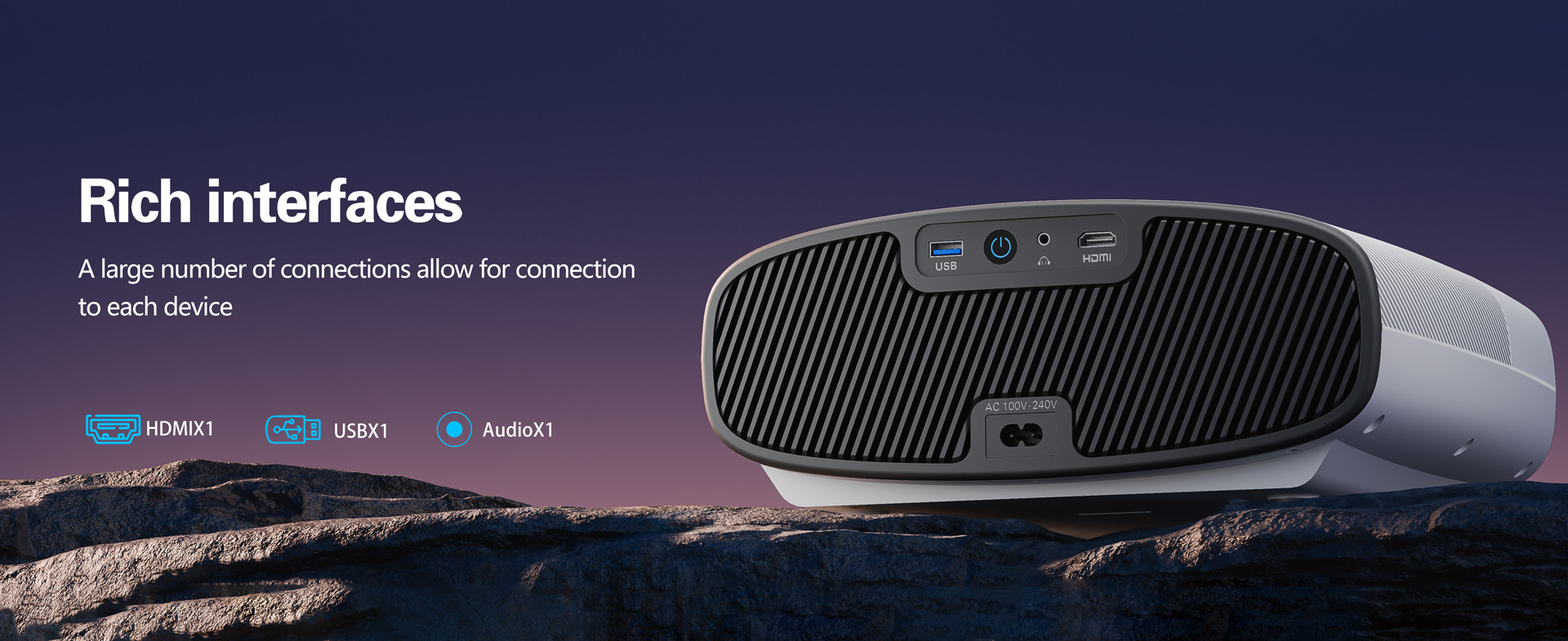Flyin Q7 1080p High-definition Home Entertainment Theater Projector LCD Dual speakers Bluetooth 100 inch screen Dual band WIFI