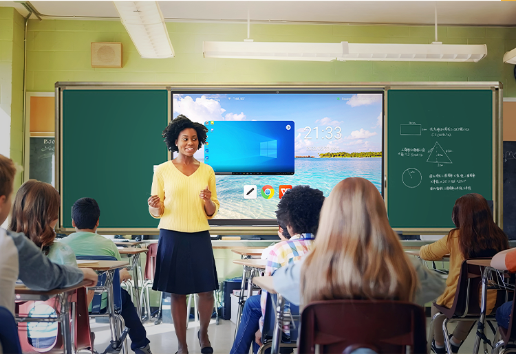 Qtenboard Android 14.0 Win 10 11 60Hz Wall-Mountable Interactive White Boards