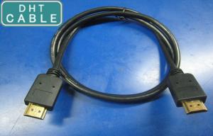 China HDMI 1.4 Version Custom Cable Assemblies Gold Color Connector For HDTV / PS3 wholesale