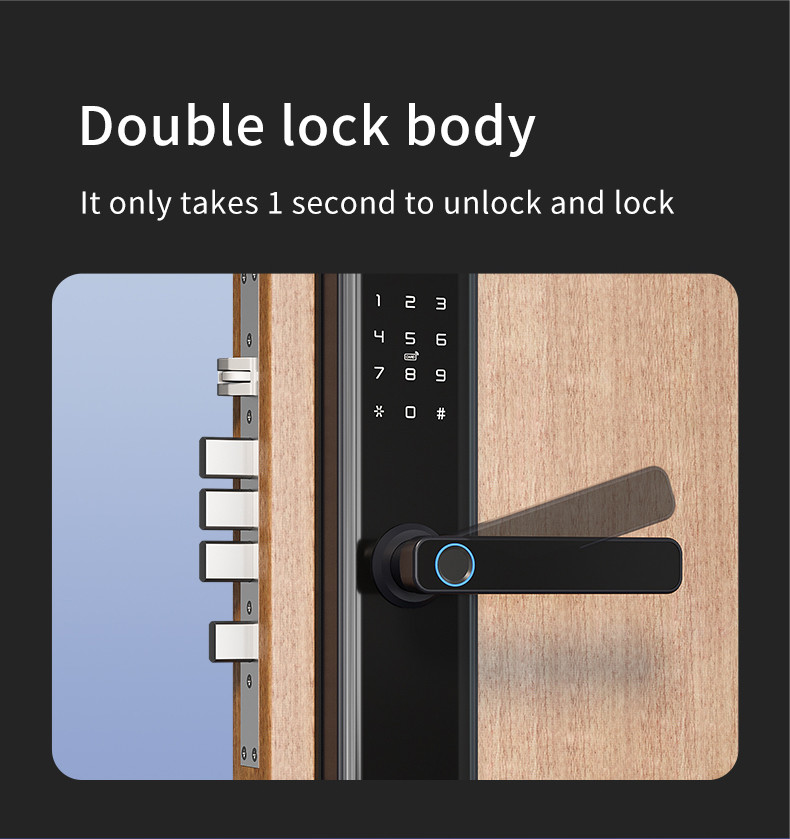 CE Wifi Tuya App Digital Smart Door Locks Fingerprint For Home