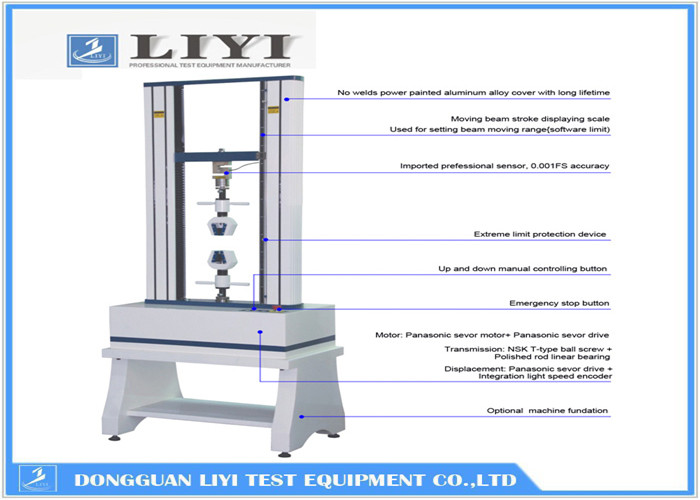 2000KN Universal Tensile Testing Machine Twin Columns Benchtop Floor Type