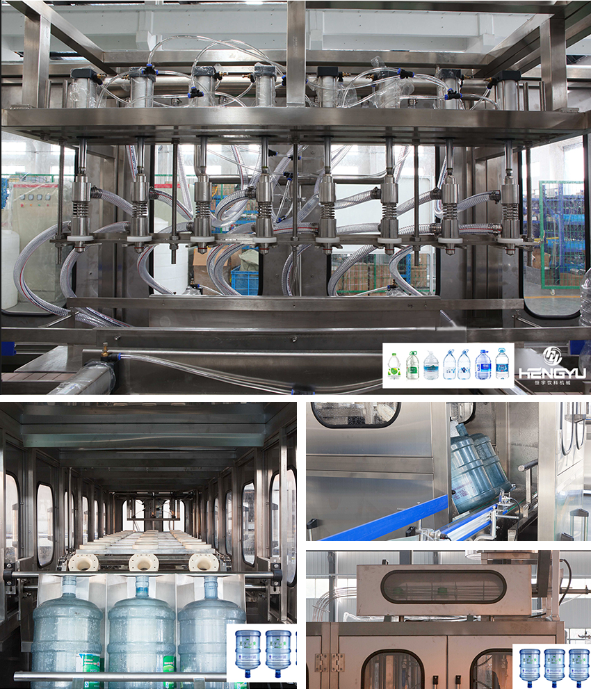 5 Gallon Water Production Line / Big Bottle Complete Water Filling Plant / 20 Liter Water Bottle Cap Manufacturing Machine