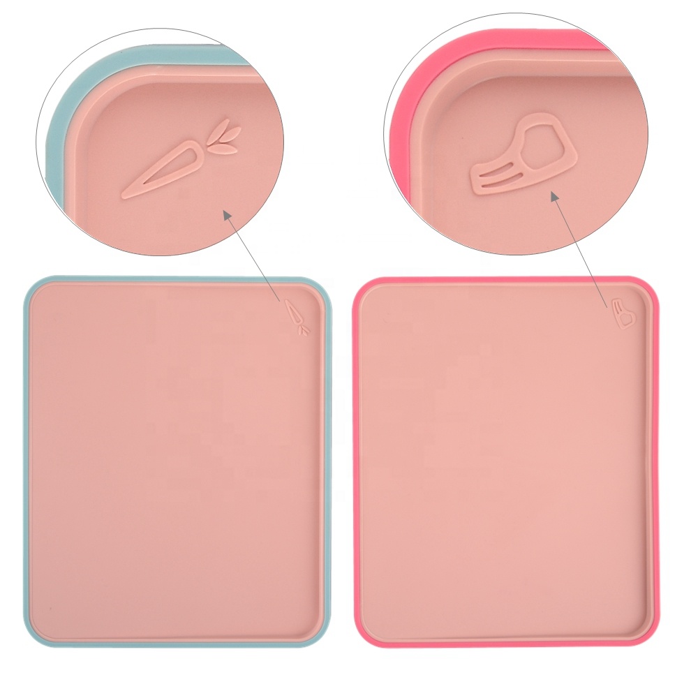 Custom Colored PP Chopping Blocks With Tray Index Plastic Cutting Board Set Large Size