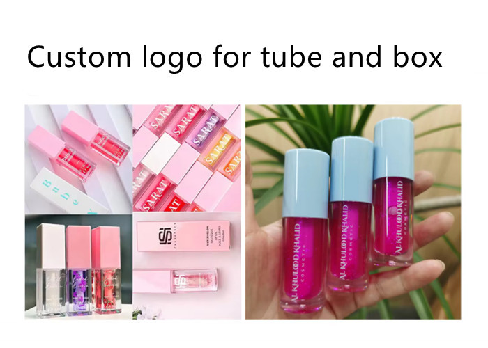 Custom Logo 4ml 6ml Cylindrical Gradient Design Empty Lip Gloss Tubes