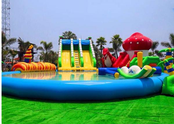 Quality Customized Inflatable Water Parks Swimming Pool Slides For Land for sale