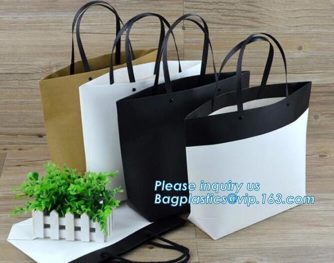 Customized Cut Printed Coated Paper Shopping Bag with Matt Lamination,rope handle custom logo printed white paper bag