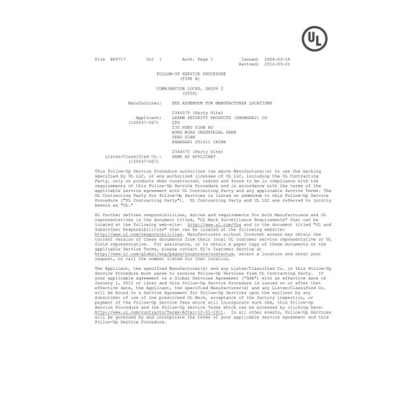 3 - Wheel Gun Safe Combination Lock Four Mounting Directions Anti Thief