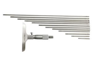 China Depth Measuring Tool 0-300mm Depth Micrometer With Interchangeable Measuring Rods For Wide Measuring Range wholesale