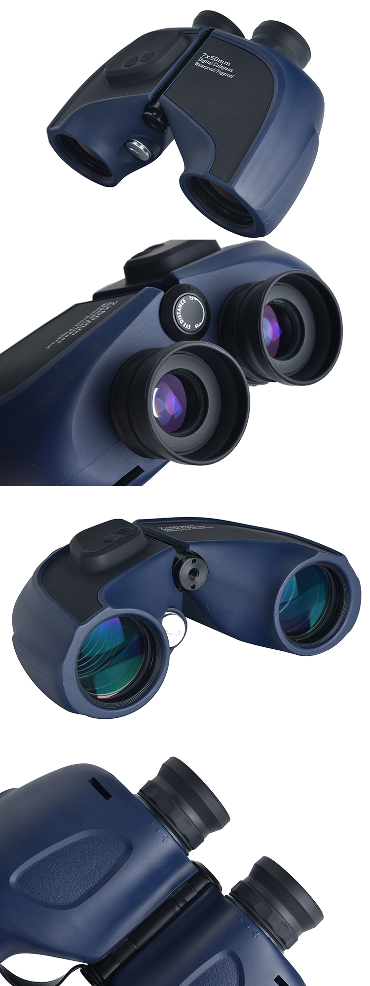 7X50 Waterproof Digital Telescope With Compass Binocular For Outdoor Sports Hunting and Sailing
