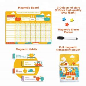 China Customizable Magnetic Reward Chart for Kids Dry Erase Board with Pens and 200 Stars Personalized Size and Design wholesale