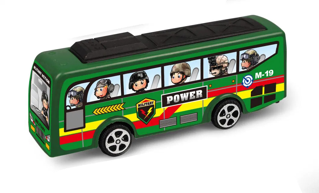 Children&prime;s Simulation Model of Bus Toy Car Anti-Fall Toy Friction Car Inertia Bus Toy