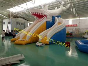 China giant shark slide water wholesale