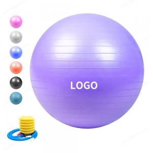 China Anti Burst Pvc 55cm 21.7 inch Exercise Yoga Ball With hand Pump or foot pump wholesale