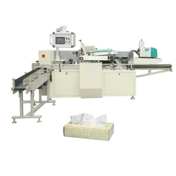 Quality Fully Automatic V Fold Facial Tissue Paper Boxed Packing Machine for sale