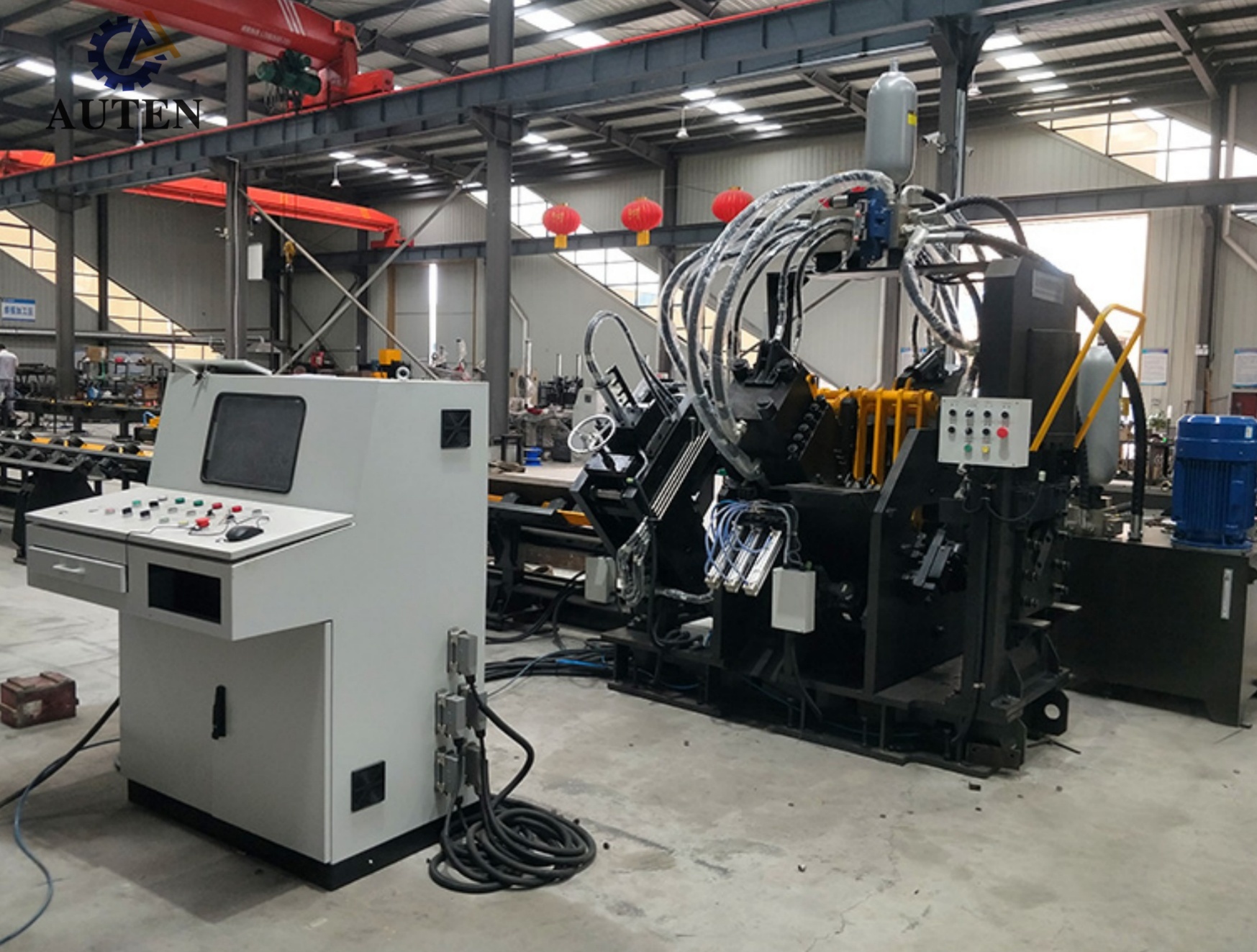 Precision CNC Angle Punching Machine Equipped With Lofting Software Programming And 3 CNC Axes For Angle Steel Processing