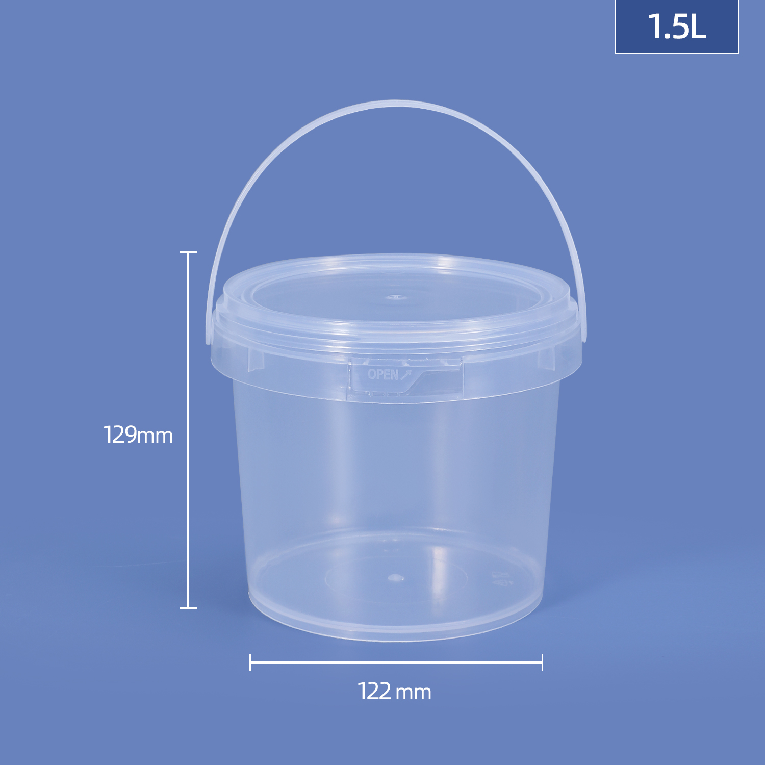 Low Priced Reusable Square and Circular Shapes Plastic Bucket with Handle from UMETASS