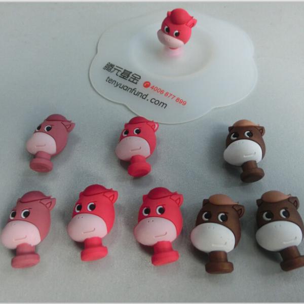 Quality Custom Cartoon Animal Handle Silicone Mug Cup Cover / Silicone Cup Lid For Company Advertising Gift for sale