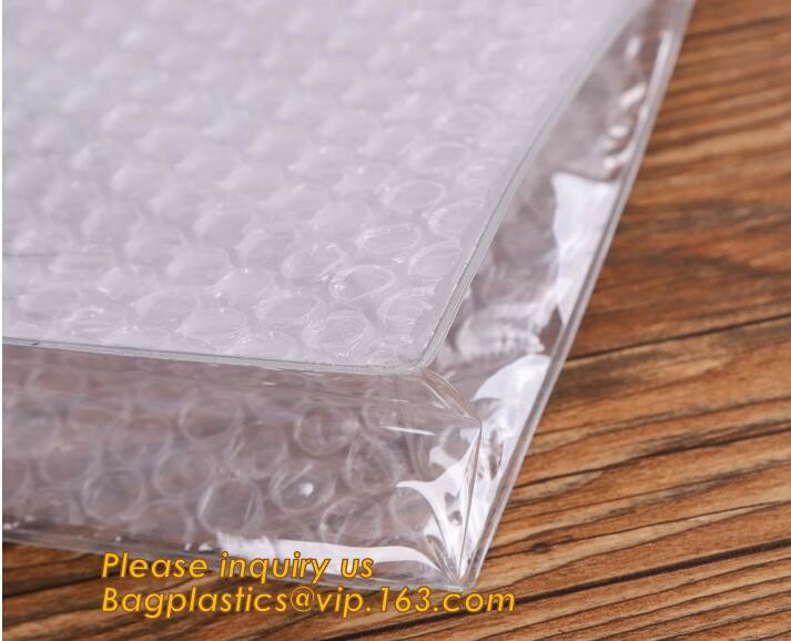 Cosmetic Slider Zip lockk Bubble Bags Bubble Slide Pouch,Zip lockk esd bubble bag bubble packaging wrap cosmetic pouch slide
