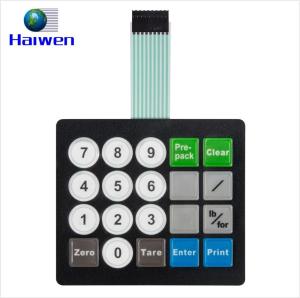 Custom Waterproof Polyester Membrane Keyboard Switch With 3M 467 For Distance Measurer