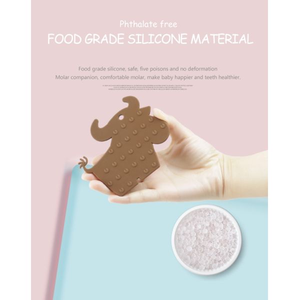 Food Grade Safe Silicone Baby Teether Eco Friendly For Toddler