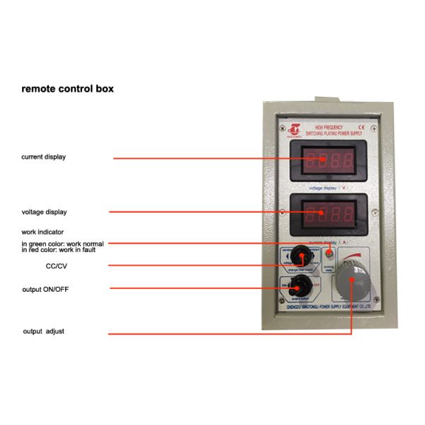 380v High Frequency Zinc Plating Power Supply Water Cooled With Remote Control