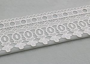 China Vintage White Floral Venice Lace Trim For Clothing / Wide Bridal Wedding Lace Fabric wholesale